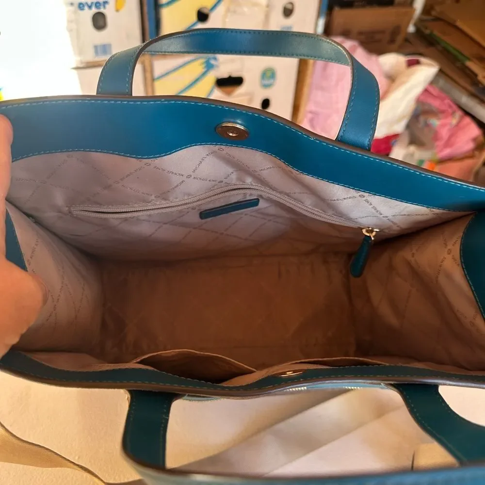 Michael Kors Blue and Brown Men's Bag